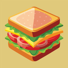 Sandwich vector art style