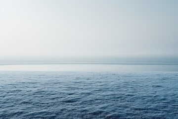 Obraz premium Light white minimalist landscape with a horizon line. Copy space. Gradient. Background.