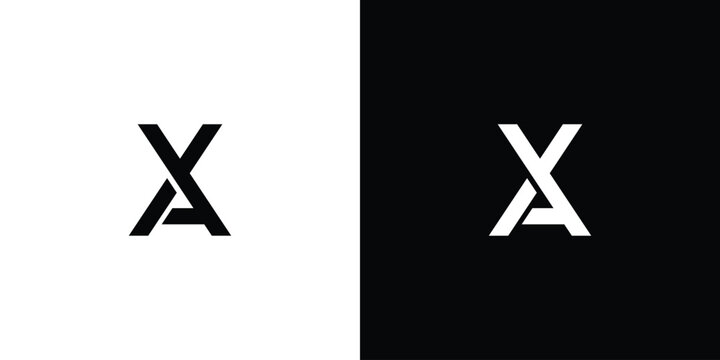 Modern and strong letter XA initials logo design