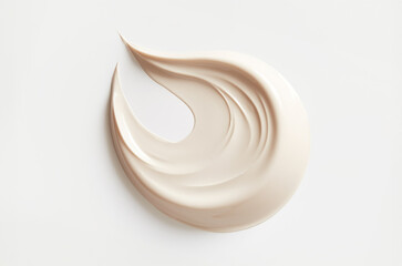 cosmetic smear of creamy texture on light background
