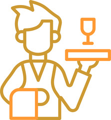 Waiter Vector Icon