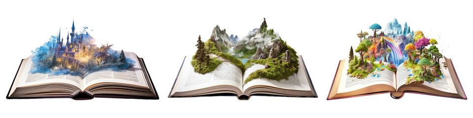 fantasy world inside book set