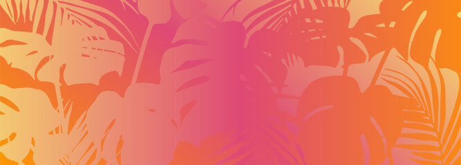 Tropical vector background with monstera leaves. Botanical illustration for decor, wallpaper, covers.