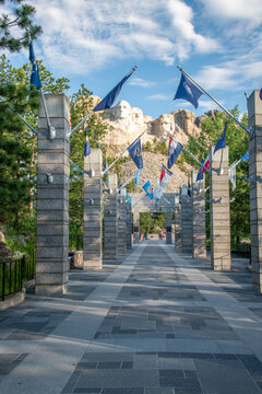 Entrance of Mt Rushmore National Memorial in Keystone, SD