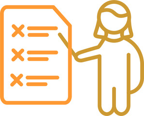 Female Presenter I Vector Icon