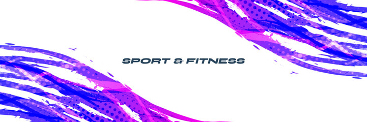 Fototapeta premium Colorful Gradient Brush Background with Halftone Effect. Abstract Dynamic Background for Sports or Fitness Event Design