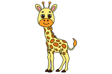 Giraffe Cartoon Illustration
