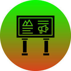 Fototapeta premium Advertisement Icon