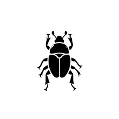 Simple bettle isolated flat black icon
