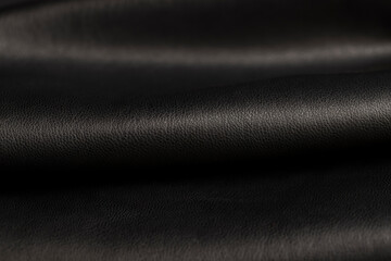 black leather material for clothing production