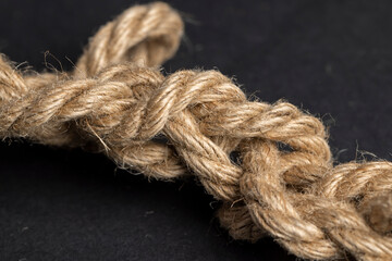 a close-up of a piece of rope for industrial use