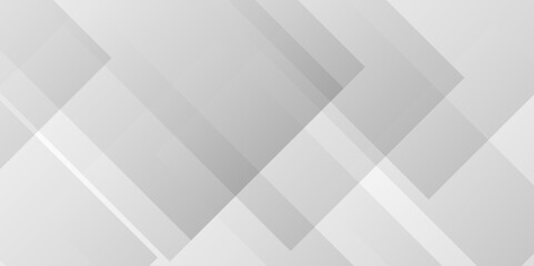 Obraz premium Abstract minimal geometric gray light background design. Modern Abstract white background design with layers of textured white transparent material in triangle and squares shapes. Technology concept.
