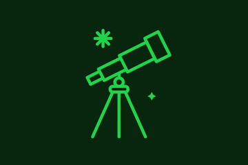  tripod illustration in flat style design. Vector illustration.