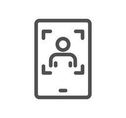 Biometric related icon outline and linear vector.	
