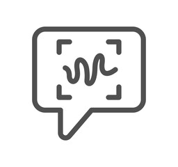 Biometric related icon outline and linear vector.	
