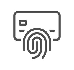 Biometric related icon outline and linear vector.	
