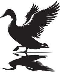Fototapeta premium Duck design silhouette vector art work EPS file, Generator AI