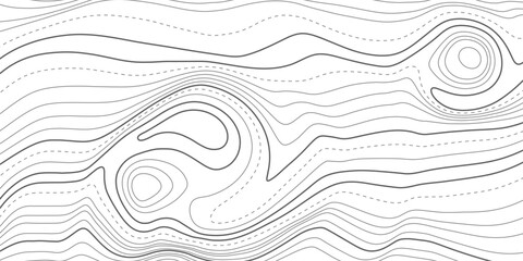 Landscape geodesy topography map background. Grey topographic lines. Transparent background.