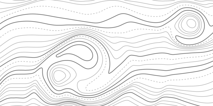 Landscape geodesy topography map background. Grey topographic lines. Transparent background.