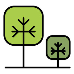 Tree, plant, forest, park icon