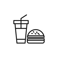 Fast Food Icon Ideal for Burgers and Sodas