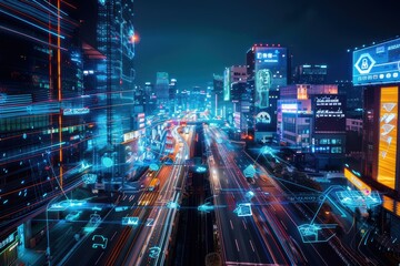 Panoramic View of a Smart City