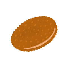 手描き　カレーパンのイラスト