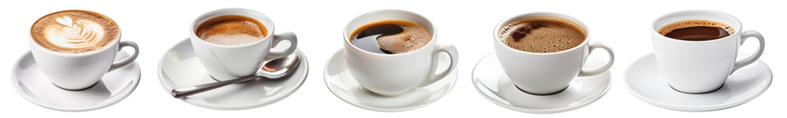 Obraz premium Coffee tray drink cup mug set