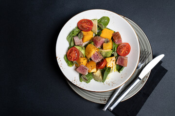 Duck breast, Mango, and Avocado Salad