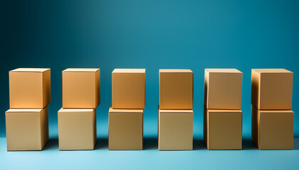  cardboard boxes. Heap of cardboard boxes for the delivery of goods, parcels. Warehouse filled with boxes. Packages delivery, parcels transportation system concept.