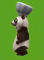 Fun 3D cartoon panda chef © Julien Tromeur