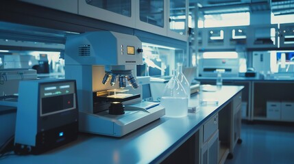 Modern laboratory featuring the latest in laser technology and automated data collection systems