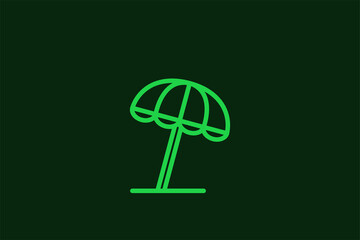 umbrella  illustration in flat style design. Vector illustration.	