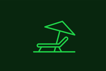 vacation  illustration in flat style design. Vector illustration.	