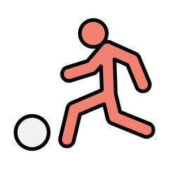 Playing football icon