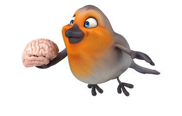 Fototapeta premium Fun 3D cartoon bird illustration