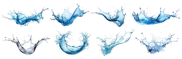 Obraz premium PNG Splash water cut out element set