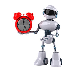 Naklejka premium Fun 3D cartoon robot illustration