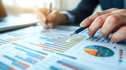 資料を確認するビジネスパーソン