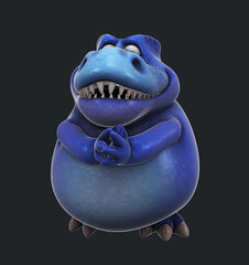 Fun 3D cartoon dino clapping © Julien Tromeur