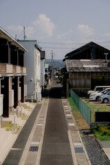 Obraz premium Street Photography with Amazing view of Japanese City and Houses during Summer Season in Maizuru, Kyoto, Japan