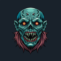 horror mask vector illustation. the theme from hallowen and horror scene. can be used for t-shirt and more