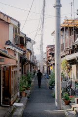 Fototapeta premium Amazing view of Japanese Houses at small roadway or Alley in Maizuru, Kyoto, Japan