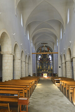 Premonstratensian Monastery from 12th century and the Romanesque church of Annunciation of Virgin Mary in Milevsko, Czech republic