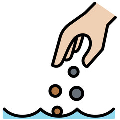 Water pollution icon