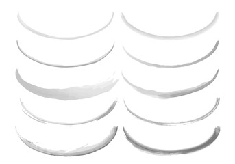 Fototapeta premium Hoja de iconos de trazados curvos negros hechos con pincel