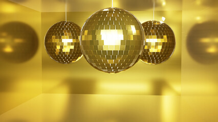 golden disco ball