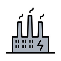 Fototapeta premium Electric factory icon