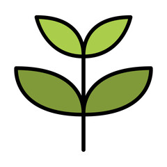 Sprout, plant, treetop, leaf icon