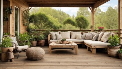 wooden house in the garden